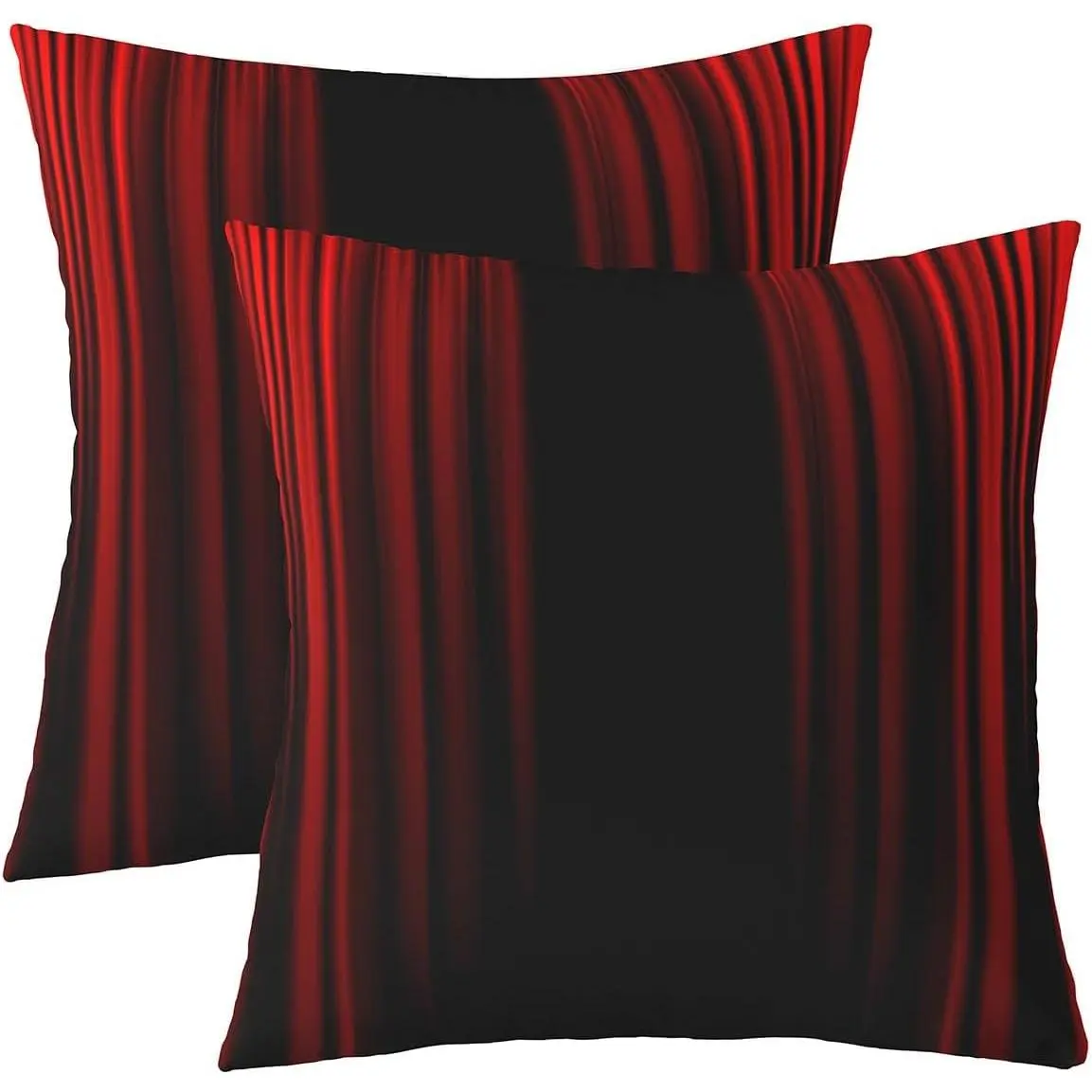Gradient Outdoor Throw Pillow Covers Soft Red Black Stripe Porch Pillows Cases Cushion Covers Living Room Bedroom Modern Decorative Throw Couch Chair