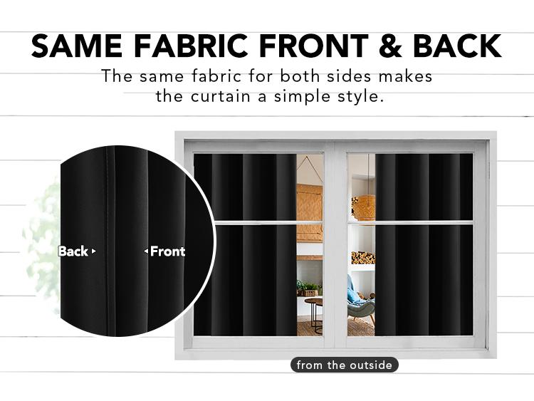 Plain Curtains 42W 2 Panels, Deconovo Solid Thermal Insulated Grommet Plain Curtains for Bedroom and Living Room