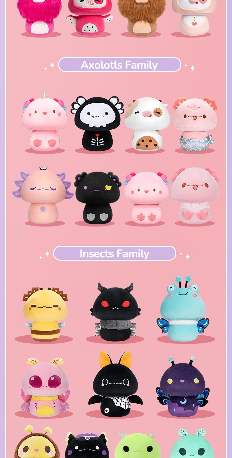 [100+ Styles] MeWaii Mystery Plush Bag – Cute Kawaii Stuffed Toys, Loooong & Mushroom Family Plushie Series, Surprise Gift for Kids, Girls, Boys, Halloween, Birthday Gift