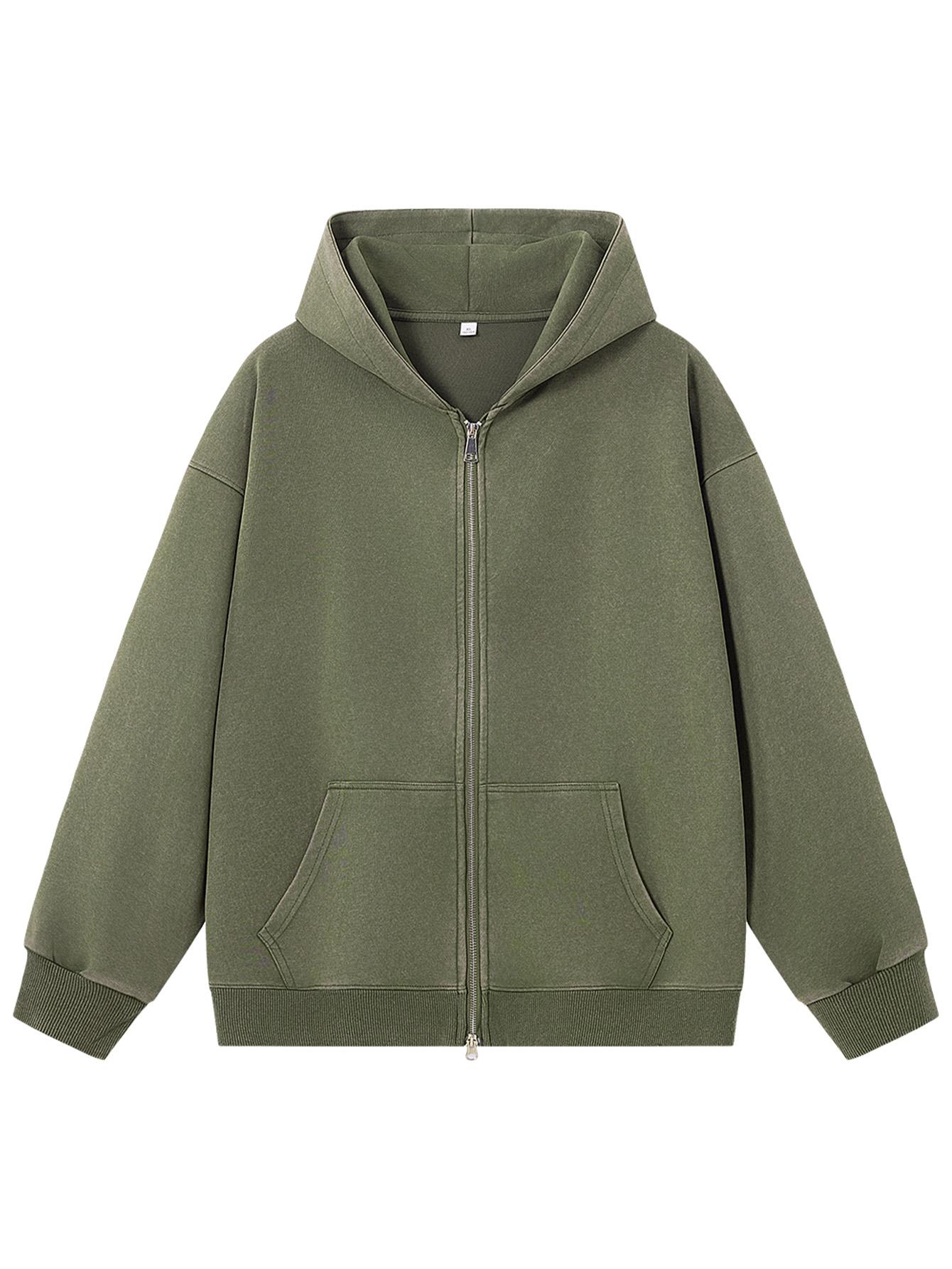 CCCMAI Cardigan hoodie men's hooded casual outdoor warm men's jacket American solid color zipper hoodie college style simple fashion versatile