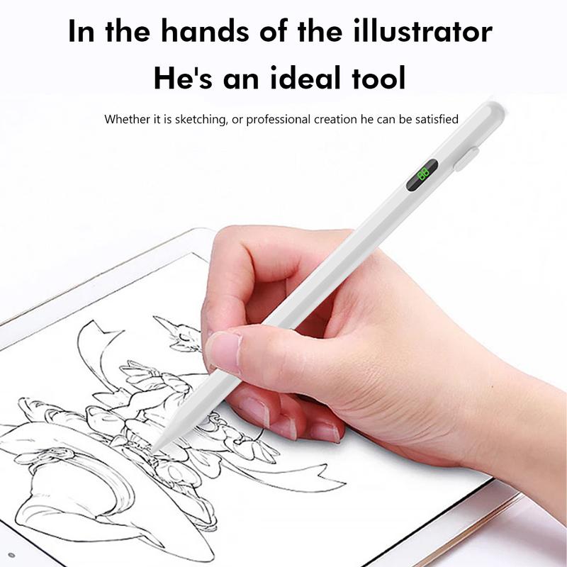 Stylus Pen Universal Active Stylus, Stylus Pen Compatible for iPhone for Android Smartphone Touchscreens/Phones, Rechargeable Stylus Pen with Touch Screen, Stylus Pencil for tablet, Stylus Pen for iPad Active Pencil-White, Computer Accessories