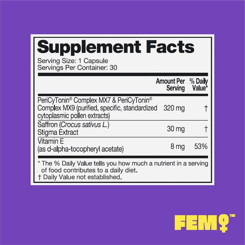 UPSA FEM PERIMENO Non-Hormonal Perimenopause Support – Clinically Proven Pollen & Saffron Extract for Energy, Sleep & Mood Balance