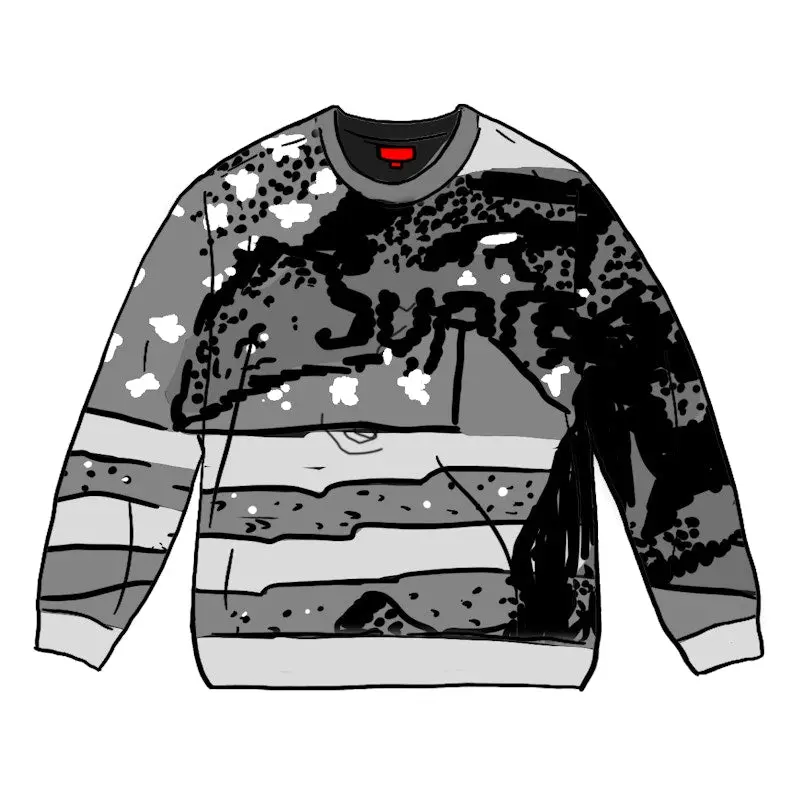 Supreme Digital Flag Sweater Black (men) by StockX
