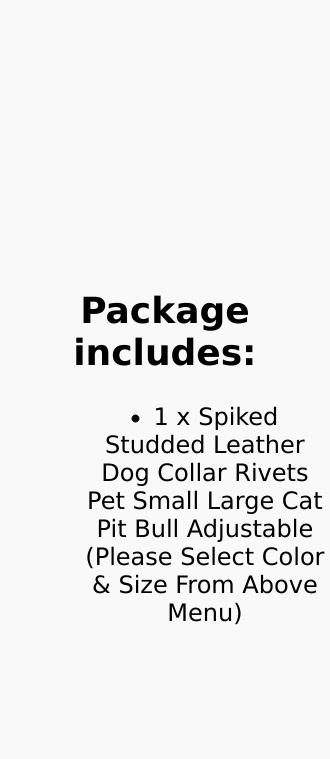 Stylish Spiked Leather Collar with Rivets - Adjustable Fit for Medium and Large Dogs and Cats