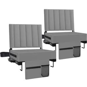 Stadium Seat for Bleachers with Back Support and Cushion,Bleacher Seats with Shoulder Strap and Cup Holder,Portable Folding Comfort Stadium Chair