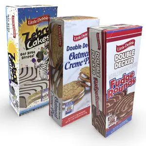 Little Debbie Mega Sized Cakes Combo Packs | Includes: Oatmeal Double Decker Rounds / Fudge Double Decker Rounds / Zebra Black & White Cakes | 18 Total