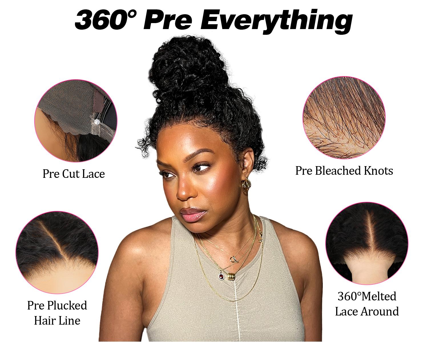 Kinky Straight 360 Fit Wear Go Wig Bleached Knots Lace Front Wig with Drawstring 360 Glueless Wigs #TiktokShopBackToSchool Kinky Straight 360 Fit Wear Go Wig Bleached Knots Lace Front Wig with Drawstring 360 Glueless Wigs #TiktokShopBackToSchool