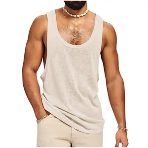 Runcati Mens Workout Tank Tops Sleeveless Shirt Muscle Gym Bodybuilding Fitness Training Loose Fit T Shirts