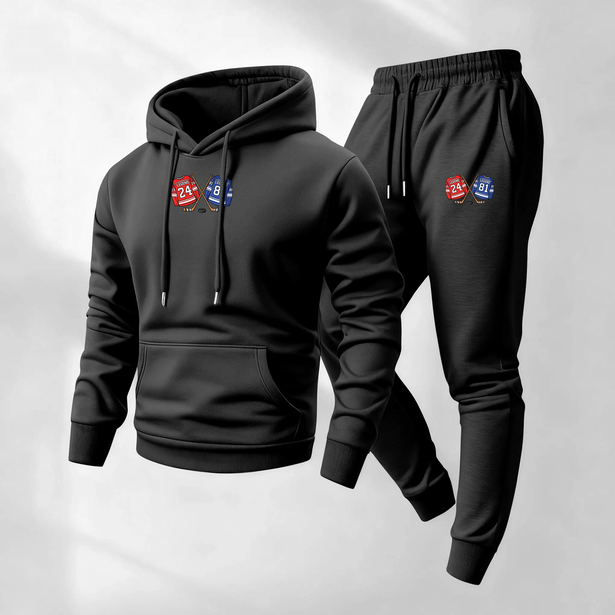 Banquet Retro Print Hoodie & Sweatpants Set – Classic Western Style, Cozy Men’s Tracksuit for Beer Fans, Casual Everyday Wear, Fall Winter Essential, Indoor Outdoor Outfit, Tiktok Freeship Us