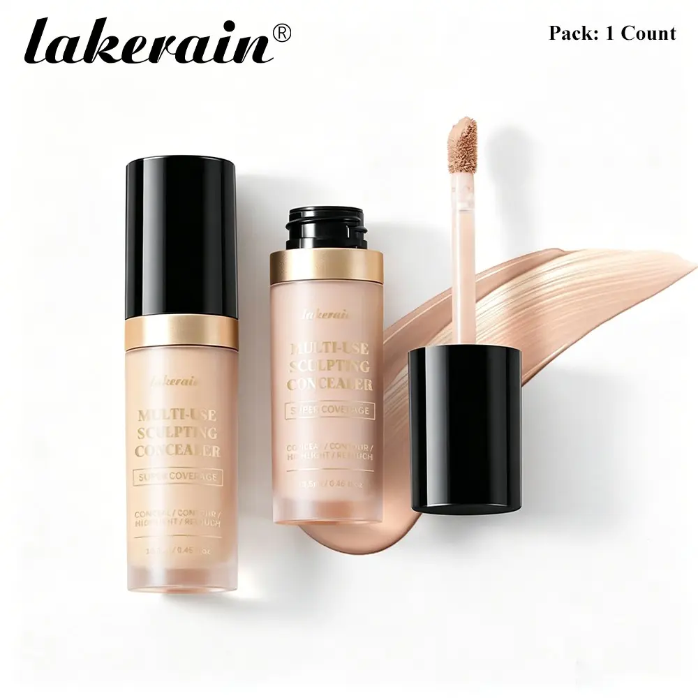 Multi-Effect All-In-One Moisturizing Hydrating Concealer, Waterproof High Coverage Foundation, Long-Lasting Wear, Matte, 6 Colors Available, Non-Comedogenic, K-Beauty, Perfect For Summer Vibe