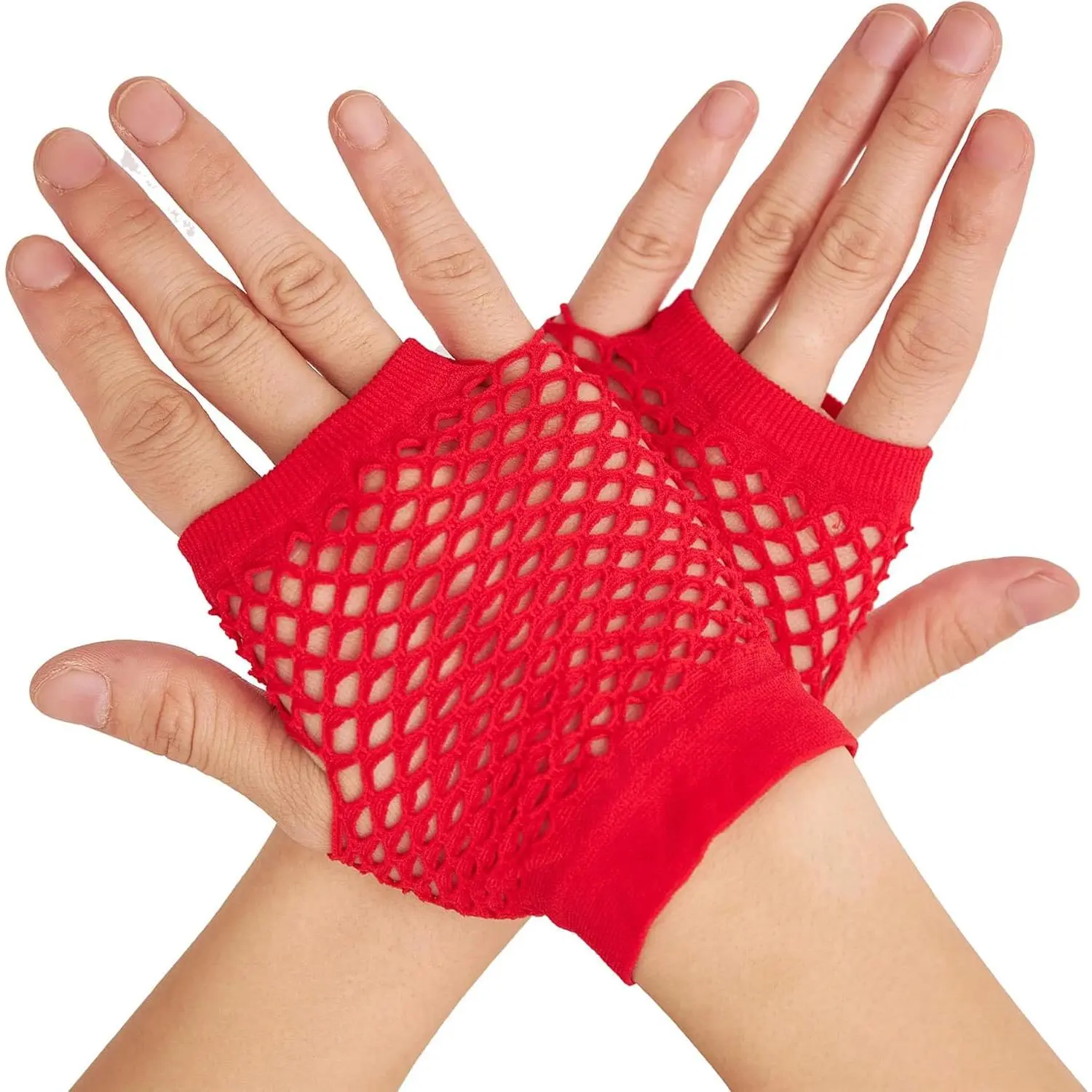Short Fishnet Gloves Fingerless For Women Fish Net Mesh Emo Goth 80s Scene Accessories