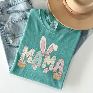 Comfort Colors Easter Mama Shirt, Mama Easter Shirt, Easter Mom Shirt, Easter Mama Gift, Bunny Mom Shirt, Easter Bunny Shirt, Womens Easter Shirt - AMBER