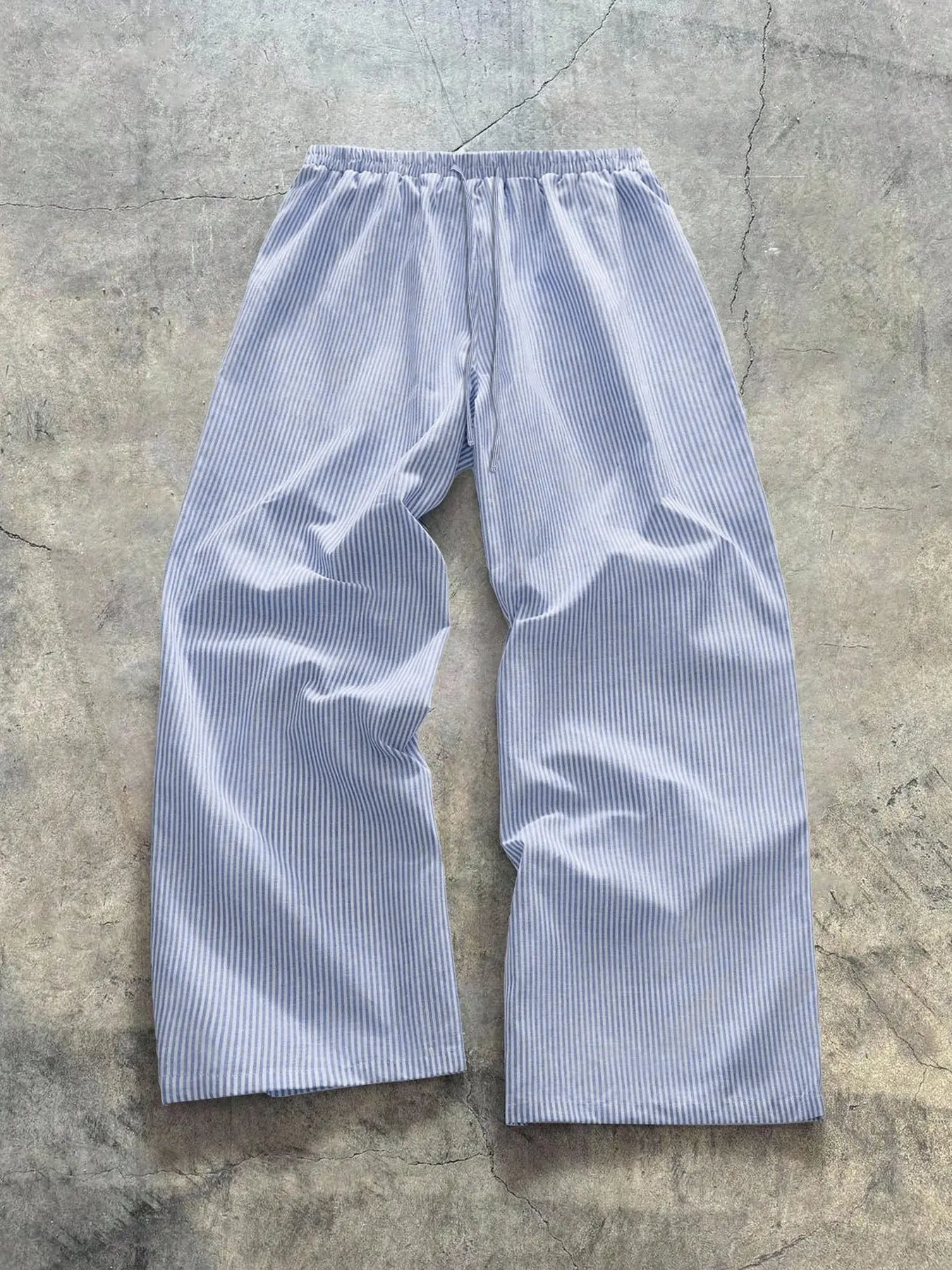 Unisex Striped Wide Leg Pants, Casual Slacks, Casual Loose Fit Trousers, Breathable Comfort Design, Suitable for Daily Wear, Leisure and Home Use, Casual Fashion Bottoms, Casual Loungewear Pants