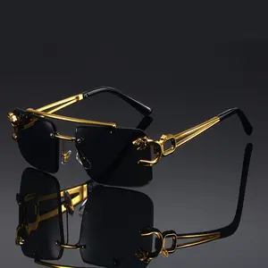 The Imperial Tiger Sunglasses Frameless Gold Luxury Eyewear