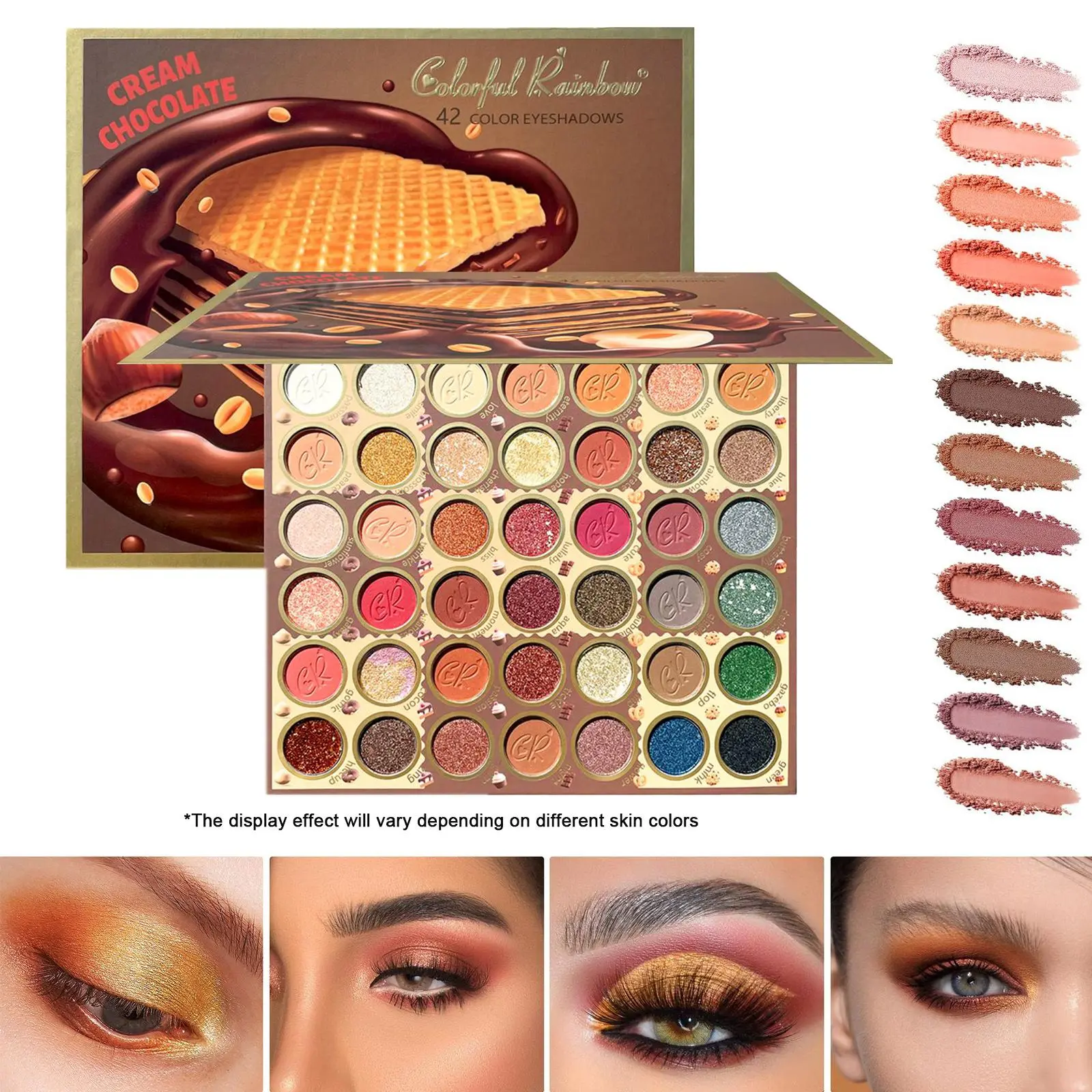 Chocolate Generation 2 42-Color Eyeshadow Palette Mashed Potato Earth Tones Pearl Eyeshadow Palette Creamy Water Base
