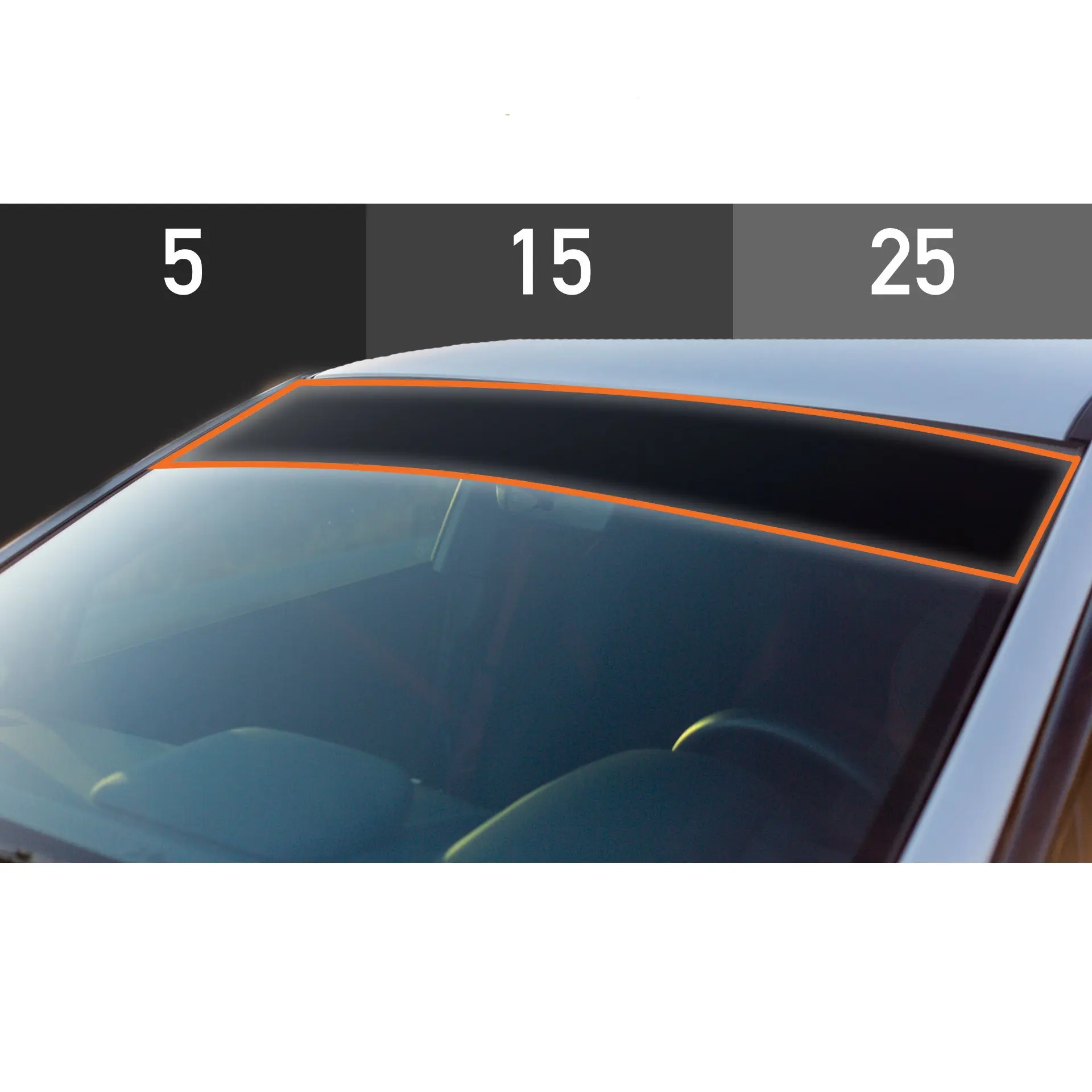 Nano Carbon Car Window Tint Sun Strip - 12" in x 100' ft Roll