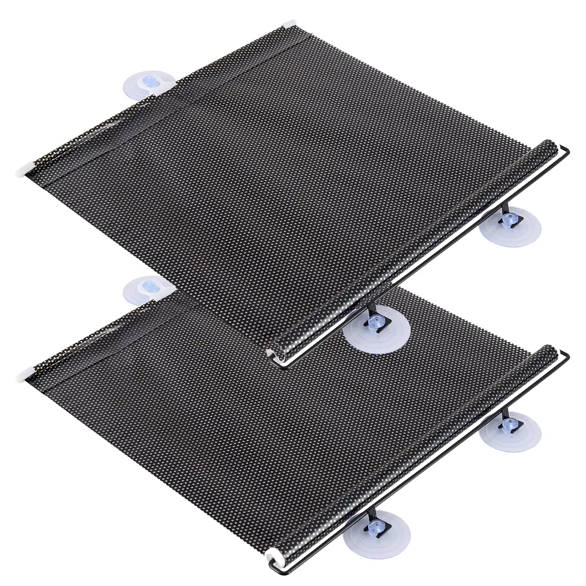 2PCS Car Window Shades 24.4"×16" Retractable Car Shades for Side Window with Suction Cups Blocks Heat UV Rays Glare Protection for Cars House Office