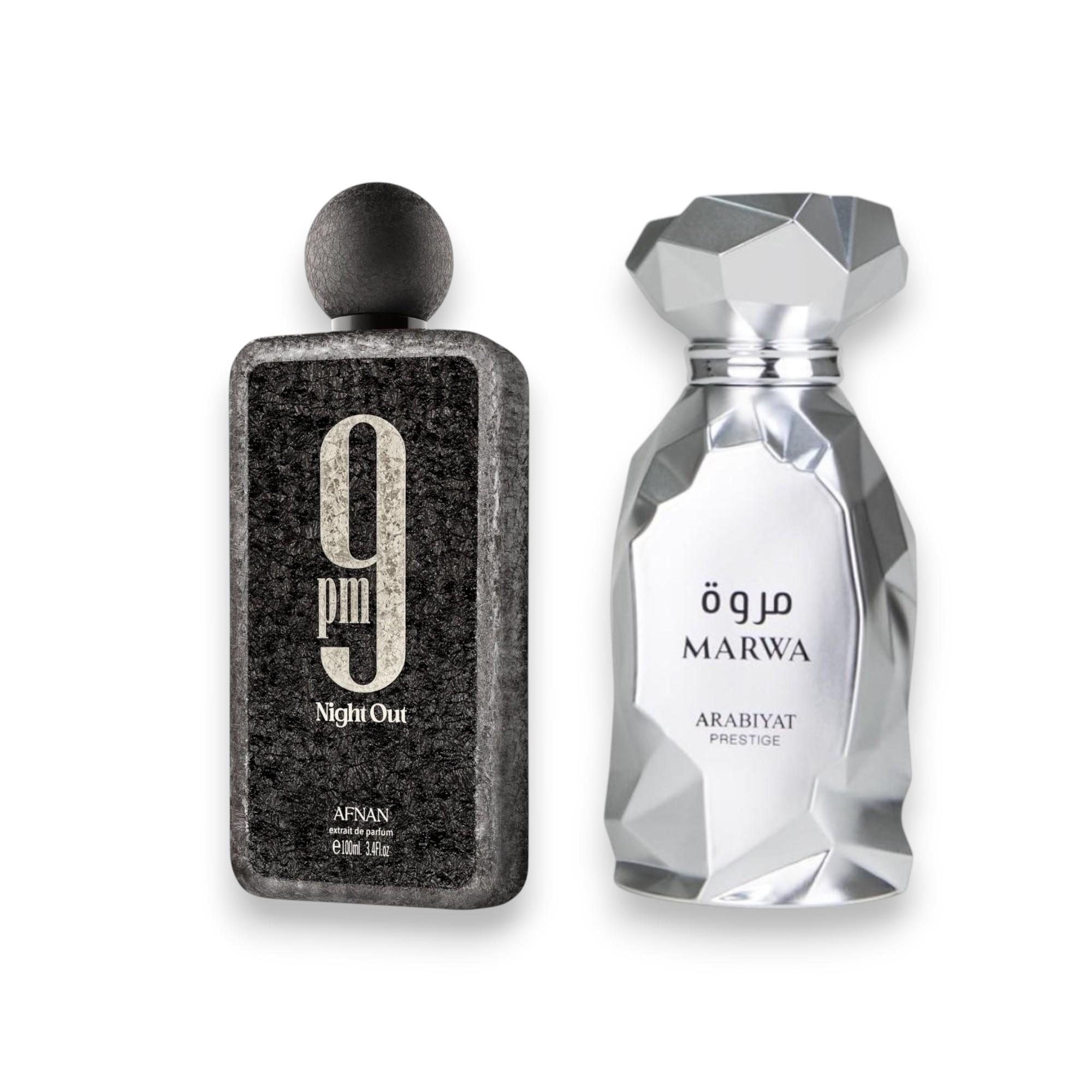 Afnan | Arabiyat Prestige Marwa | 9PM Night Out | Eau De Parfum | Unisex Fragrance | 100 ml - 3.4 fl oz | Arabian Perfume | Lavender - Citrus & Patchouli Notes Afnan | Arabiyat Prestige Marwa | 9PM Night Out | Eau De Parfum | Unisex Fragrance | 100 ml - 3.4 fl oz | Arabian Perfume | Lavender - Citrus & Patchouli Notes