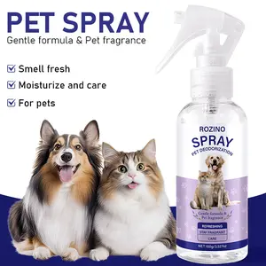 ROZINO Pet Deodorizing Spray 100g Gentle Formula for Cats Dogs & Other Pets Moisturize Care Fresh Scent Non-Irritating