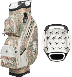 LEGACY 2026 QuietPlay Golf Cart Bag – 15-Way Full-Length Dividers, 12 Organized Pockets, Noise-Dampening Technology & Rain Hood, Accommodates Jumbo Grips