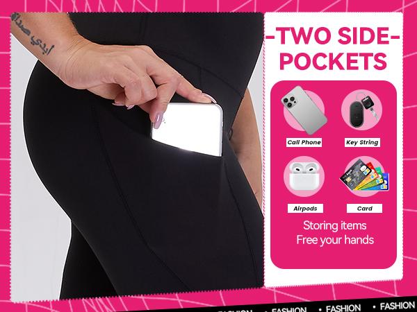 SHOWITTY Women's High Waisted Tummy Control 3 Pack Leggings with Pockets – Not See-through Stretchy Yoga Pants for Daily Wear