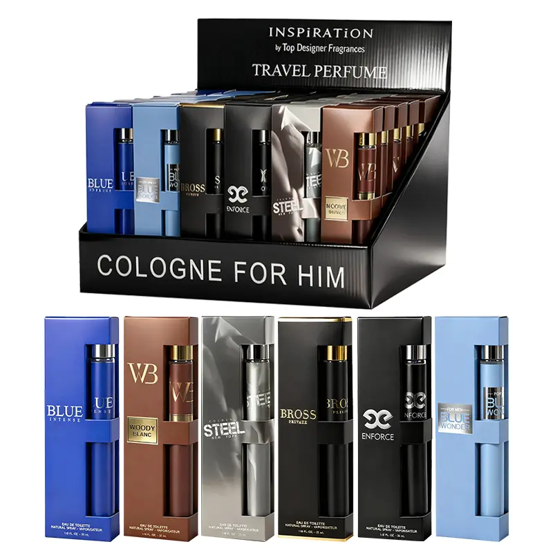 6-Piece Set Men's Eau De Toilette Fragrance, Cologne For Men,Travel Size Perfume, Long-Lasting , 6 Different Scents, Perfect For Dating, Daily Life, Parties,Gift Giving, 1.18 fl oz/35 ml Each Bottle