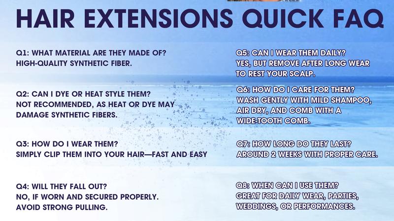 TOPHR HAIR BEAUTY Clip-in synthetic hair extensions Long Wavy 4PCS Thick Hairpieces Double Weft Natural Hair Extensions for Women Curly Wave Daily & Party valentines