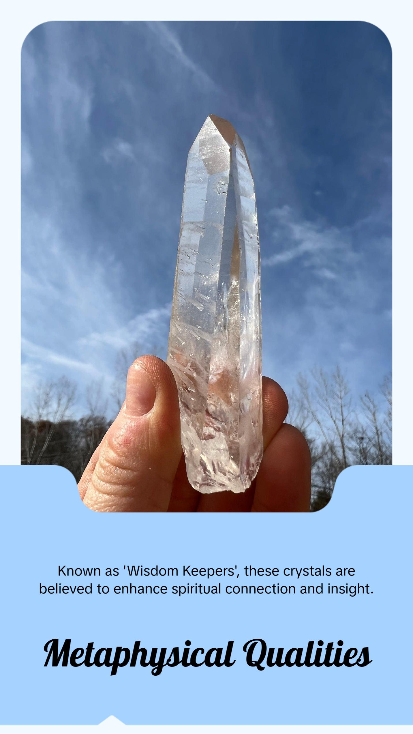 Lemurian Seed Quartz Crystal Point - Natural Healing Stone