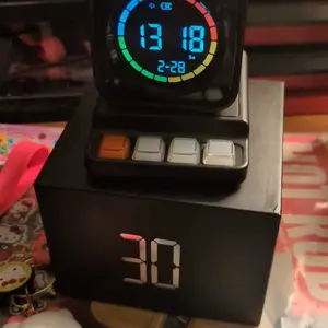 DealsForYouDays TK3 Pomodoro Timer Cube, Desk Productivity Timer with 5/10/30/60 Min Presets, Custom Countdown, Stopwatch, Clock, 3 Alarm, Silent, Vibrate & Sound Alert, for Task, ADHD, Study, Kitchen, Black Cooking tiktokshopbacktoschool