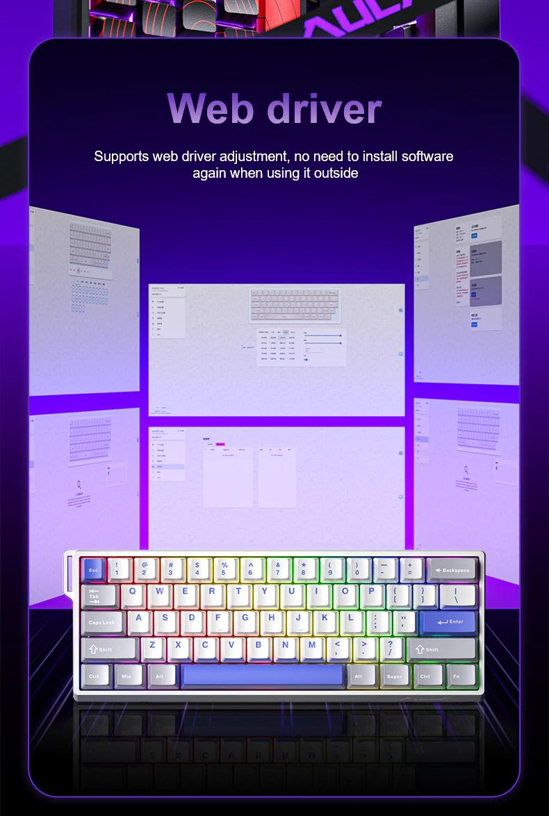 [New]Aula WIN68/WIN60 HE MAX Magnetic Switch Keyboard, RT, Extreme Response, Gaming Keyboard 65% Wired Compact Keyboard, 8000 Hz Polling Rate, Hot-Swap fathersdaygift