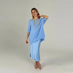 Joyfunear Ladies Knitted Sweater and Fishtail Skirt Suit Elegant Ladies Wear Party Dress