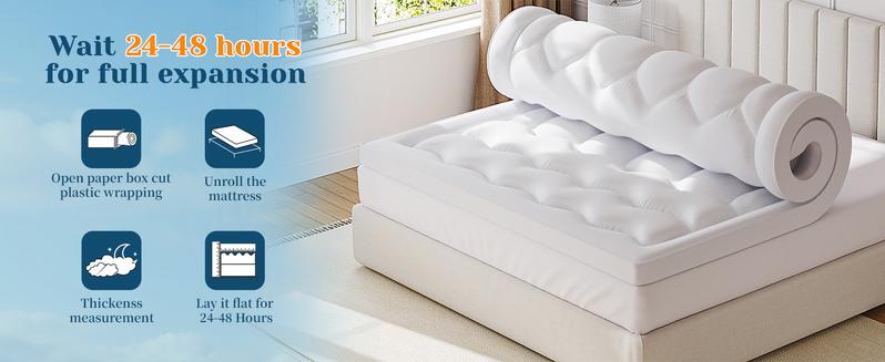 3 Inch Mattress Topper for Back Pain, 1000GSM Ultra Thick & Soft Mattress Pad with Deep Pocket for 8-12", Quilted Breathable Mattress Protector Cover Bed Pad, King, Queen, Full, Twin XL, White 3 Inch Mattress Topper for Back Pain, 1000GSM Ultra Thick & Soft Mattress Pad with Deep Pocket for 8-12", Quilted Breathable Mattress Protector Cover Bed Pad, King, Queen, Full, Twin XL, White