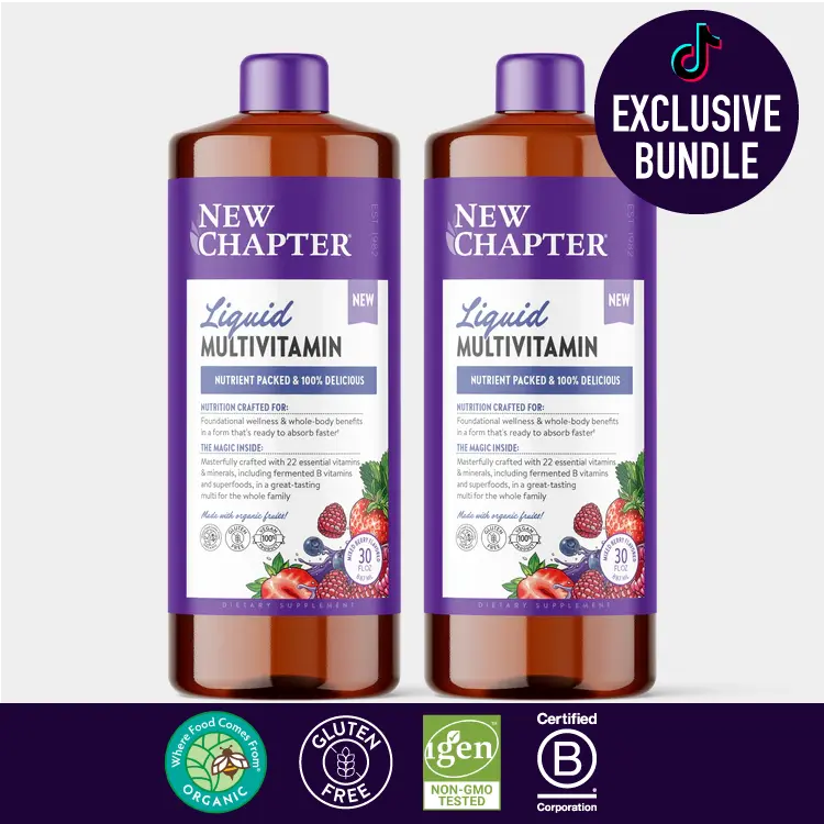 Liquid Multivitamin Mixed Berry Duo- Women, Men, Kids - Digestive Support & Nutritional Support - Organic & Dietary Supplement