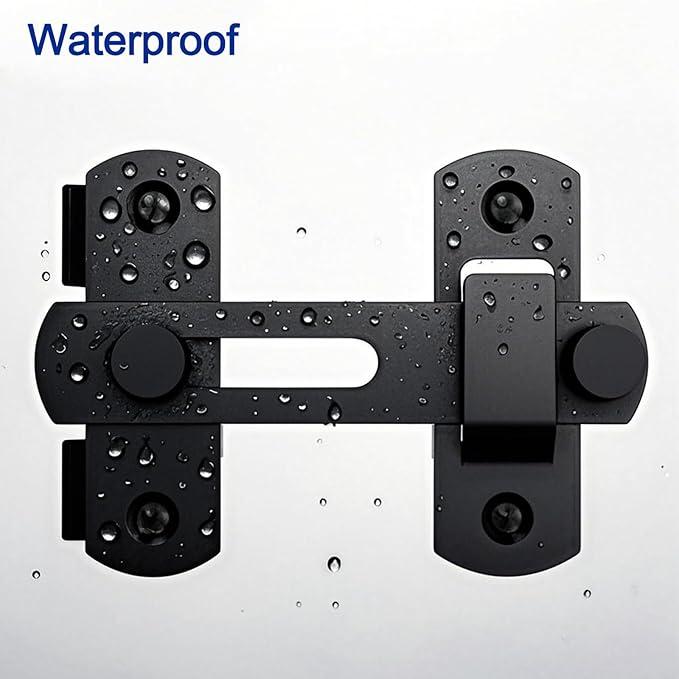 180 Degree Flip Sliding Door Lock, Stainless Steel Barn Door Lock, Sliding Door Lock For Garage, Bathroom, Outdoor Use, Home Decor