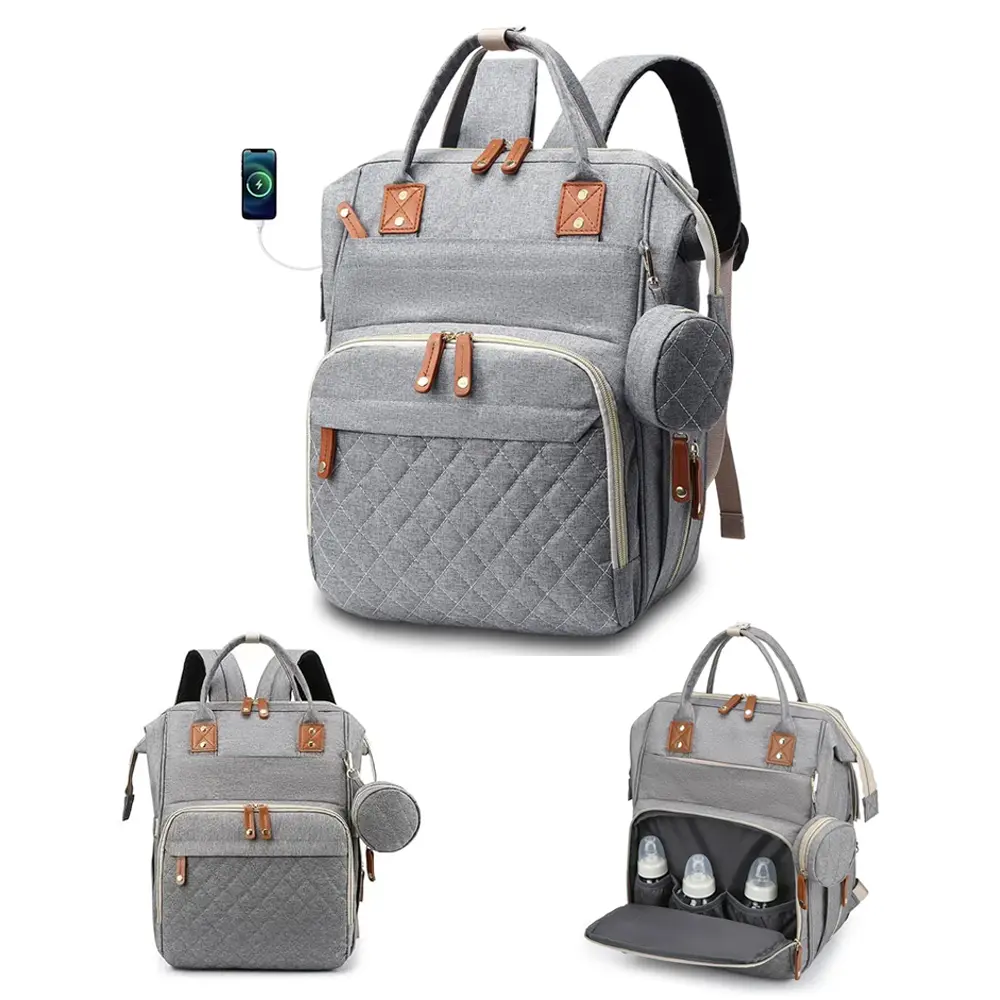 Diaper Bag Backpack Bag, Girl Boy Diaper Bag for Dad Mom,Multifunctional Diaper Backpack, 16 Pockets, Pacifier Case, Large Waterproof Diaper BagsUnisex for Travel