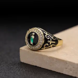 San Judas  Ring 14k Gold Plated Cross