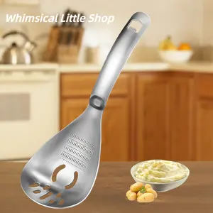 Whimsical Little Shop Heavy Duty Food Grade Stainless Steel: Multifunctional Potato Masher with Slotted Spoon & Raw Egg Separator, Durable Kitchen Gadget for Mashing Potatoes, Avocados, Vegetables & Beans, Easy Clean & Dishwasher Safe.must-have for home