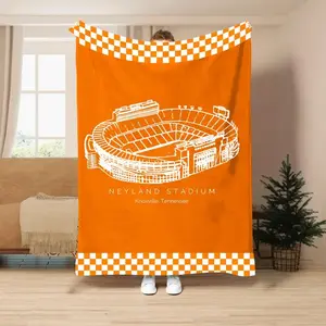 Neyland Stadium – Tennessee Volunteers football, all-season college football blanket for home/bedroom/bed/sofa, picnic cover; perfect gift for family, friends, and children; ideal Christmas present