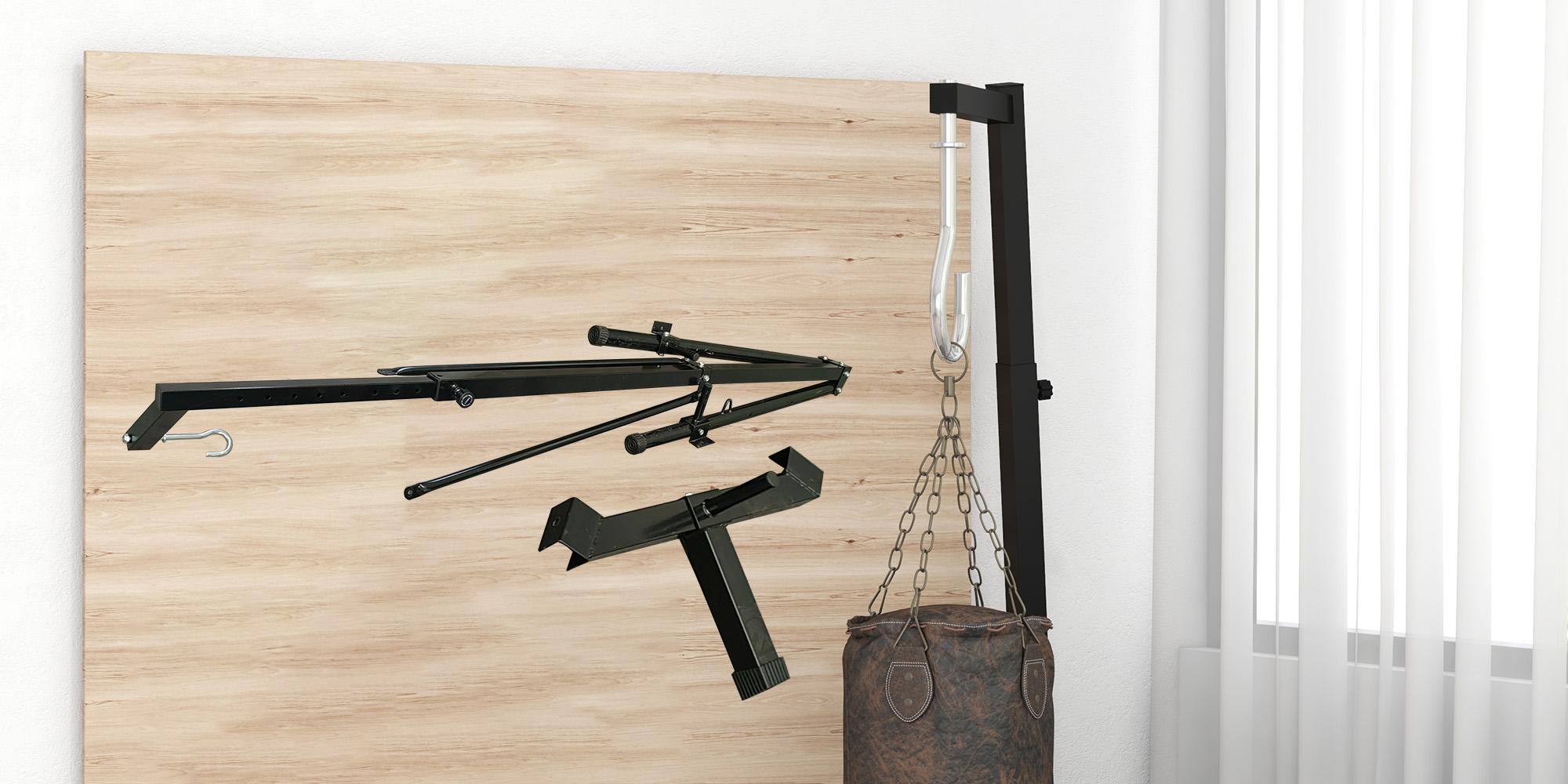 Soozier Foldable Punch Bag Stand, Height Adjustable Heavy Bag Stand with Weighted Base, Free Standing for Home Gym, Stand Only