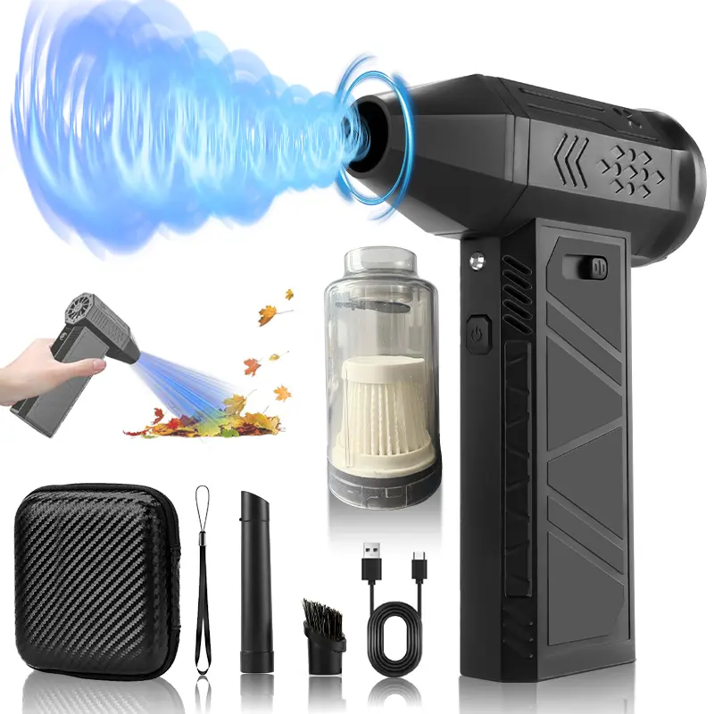 Handheld Turbofan with Powerful Suction Car Vacuum Cleaner | Remove Dust, Dirt & Pet Hair for Blow Dust Ignition Blowing Snow and Car Use, Car Vacuum Cleaner，Portable Turbo Fan With Powerful Airflow | Rechargeable Handheld Fan For Summer