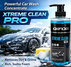 QIFOR Car Wash Liquid, High Foaming PH Balanced Car Wash Soap, Safe For Car Waxes and Sealants, For use With Foam Guns and Bucket Car Washes, Safe For all Finishes