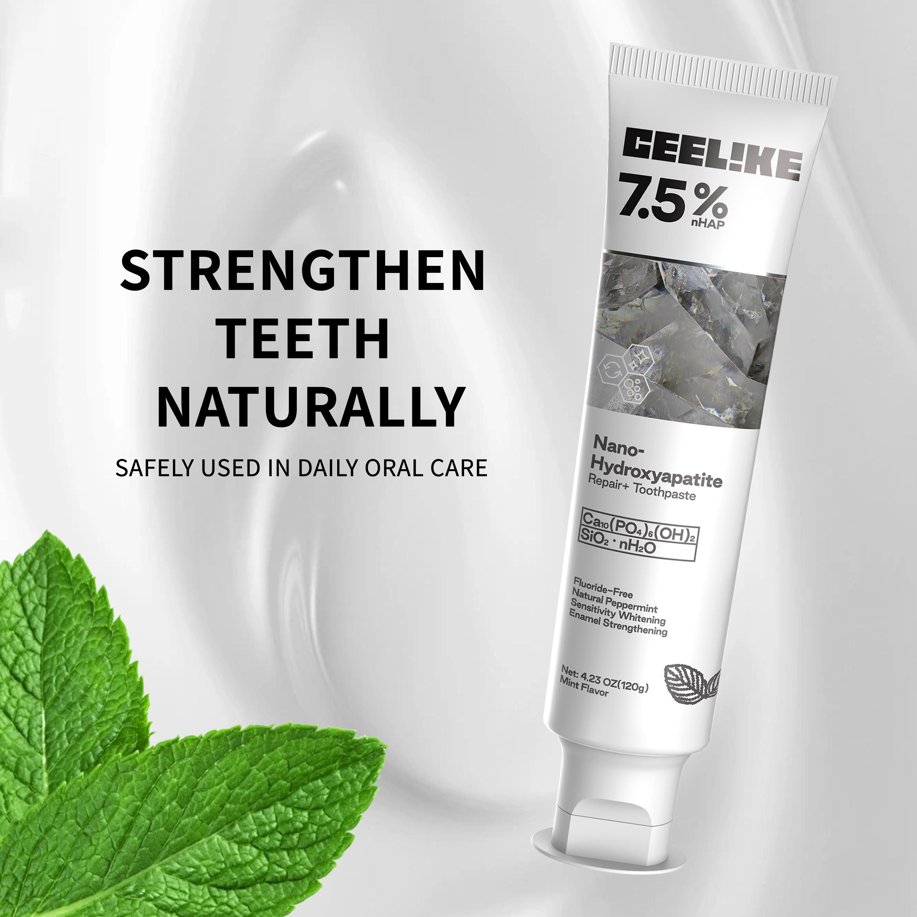 Ceelike Hydroxyapatite Toothpaste 3-Pack + Soft Toothbrush Set, Enamel Restoration & Gentle Gum Protection