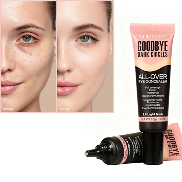 Brightening Liquid Concealer with Caffeine & Hyaluronic Acid - Regular Edition Complexion Perfecting Solution for Skin Imperfections, Lightweight Crease-Resistant Waterproof All-Day Wear, Youthful Look, Even Out Skin Tone & Texture, Complexion Perfecting