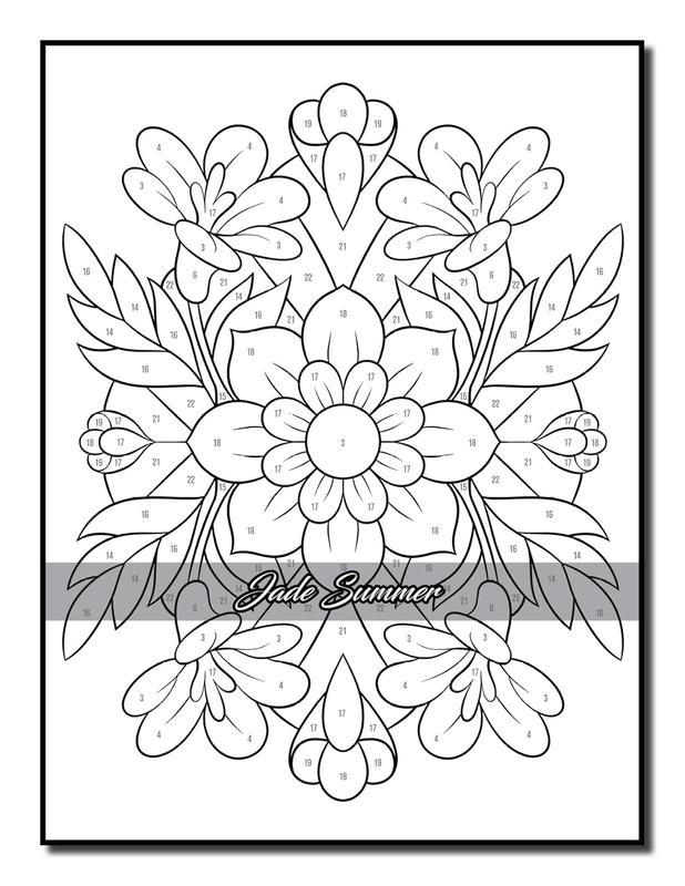 Color by Number Flowers: An Adult Coloring Book with Fun, Easy, and Relaxing Coloring Pages (Color by Number Coloring Books)