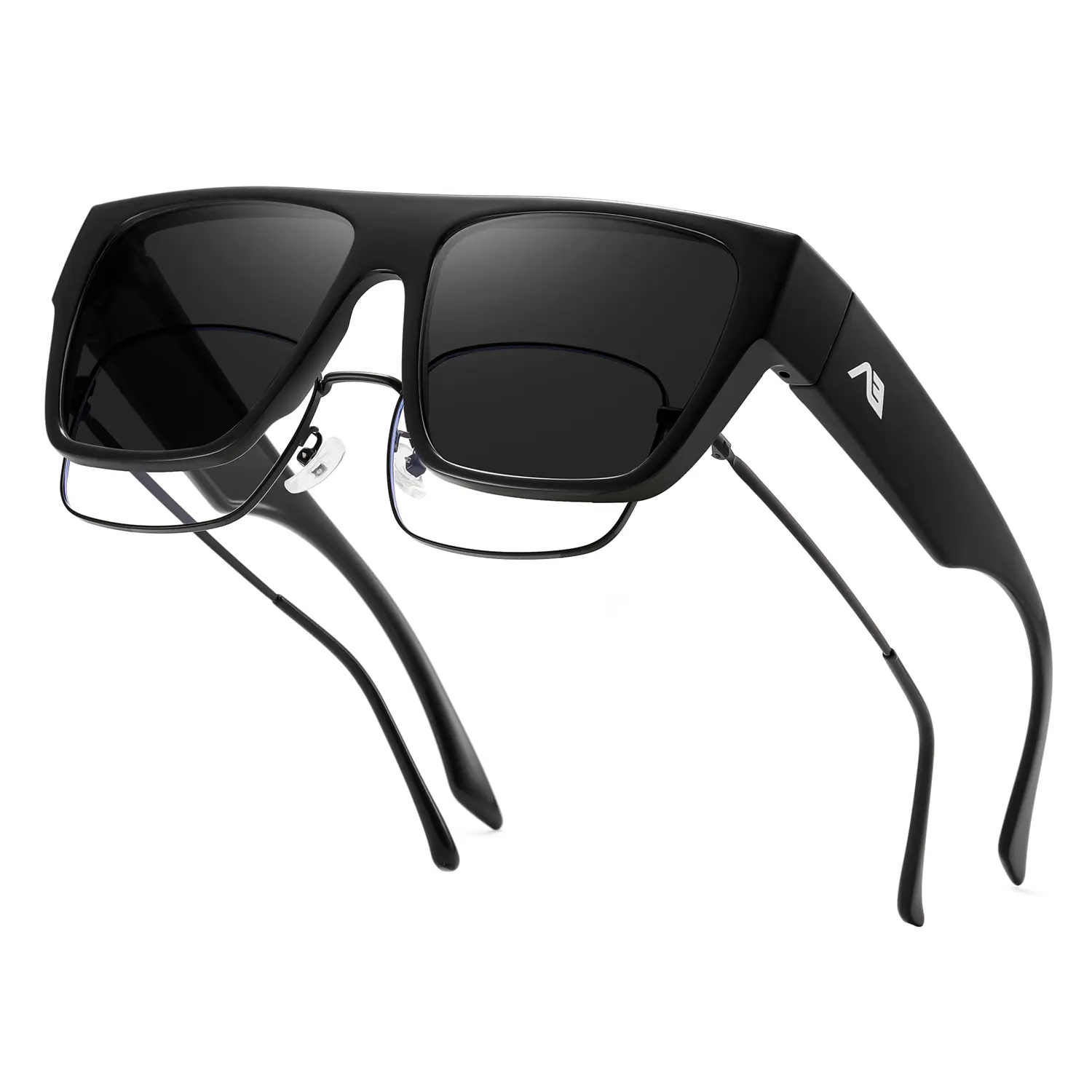 Kimorn Polarized Square Fit-Over Sunglasses for Men and Women, Lightweight Trendy Casual Frame with UV400 Protection for Driving & Outdoors, High Quality Sunglasses, Trendy Casual Sunglasses