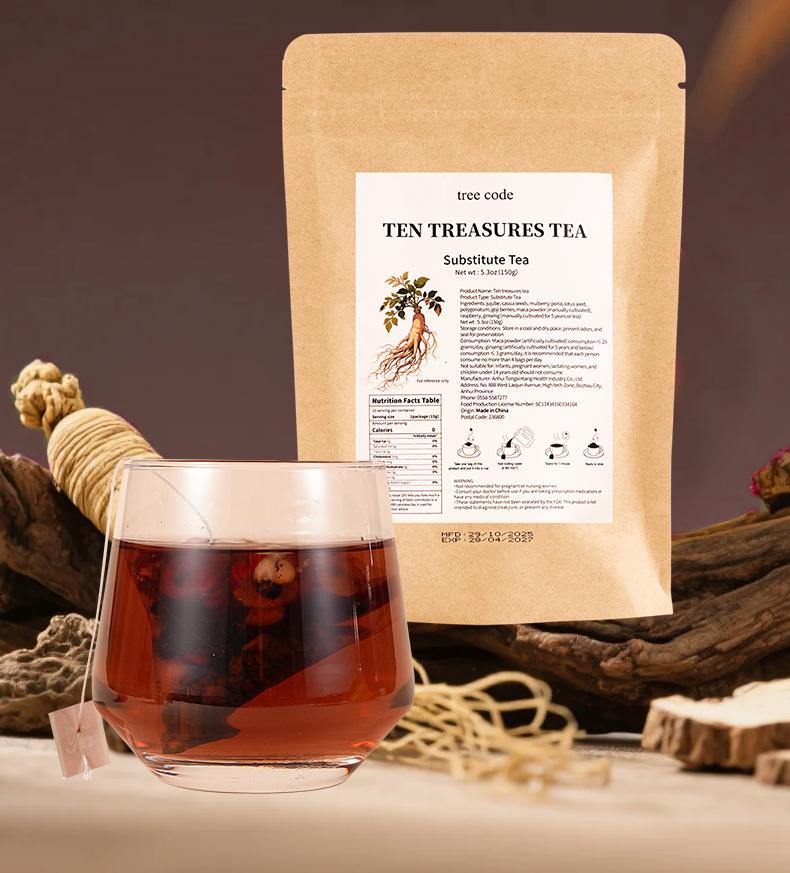 [LIVE]Treecode 10-in-1 Ginseng & Sea Cucumber Tea | Upgraded Ten Treasures Formula with Maca & Goji | Premium Men's Vitality & Energy Booster | Natural Herbal Wellness Blend