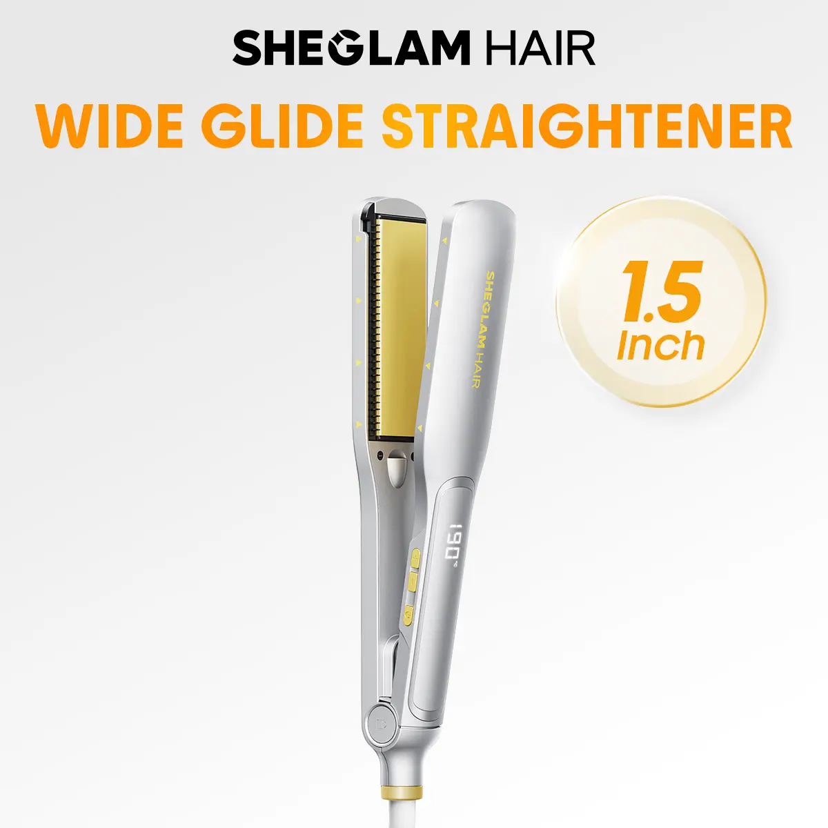 SHEGLAM HAIR Sleek Chic Wide Glide Straightener | Hair Straightener | 1.5 Inch/38mm | 10 Million Negative Ion Flat Iron | 60s Quick Heating | Smart Memory Temp | Universal Voltage #flat iron #straightener,back to school,back to school haul
