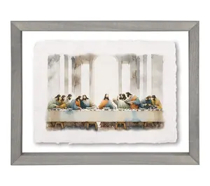 Sincere Surroundings 14" Last Supper Art Floating Frame Art