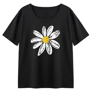 Daisy Flower Graphic Tee Women Vintage Floral Top Nature Lover Shirt Boho Vibe Casual Gift- KT0322
