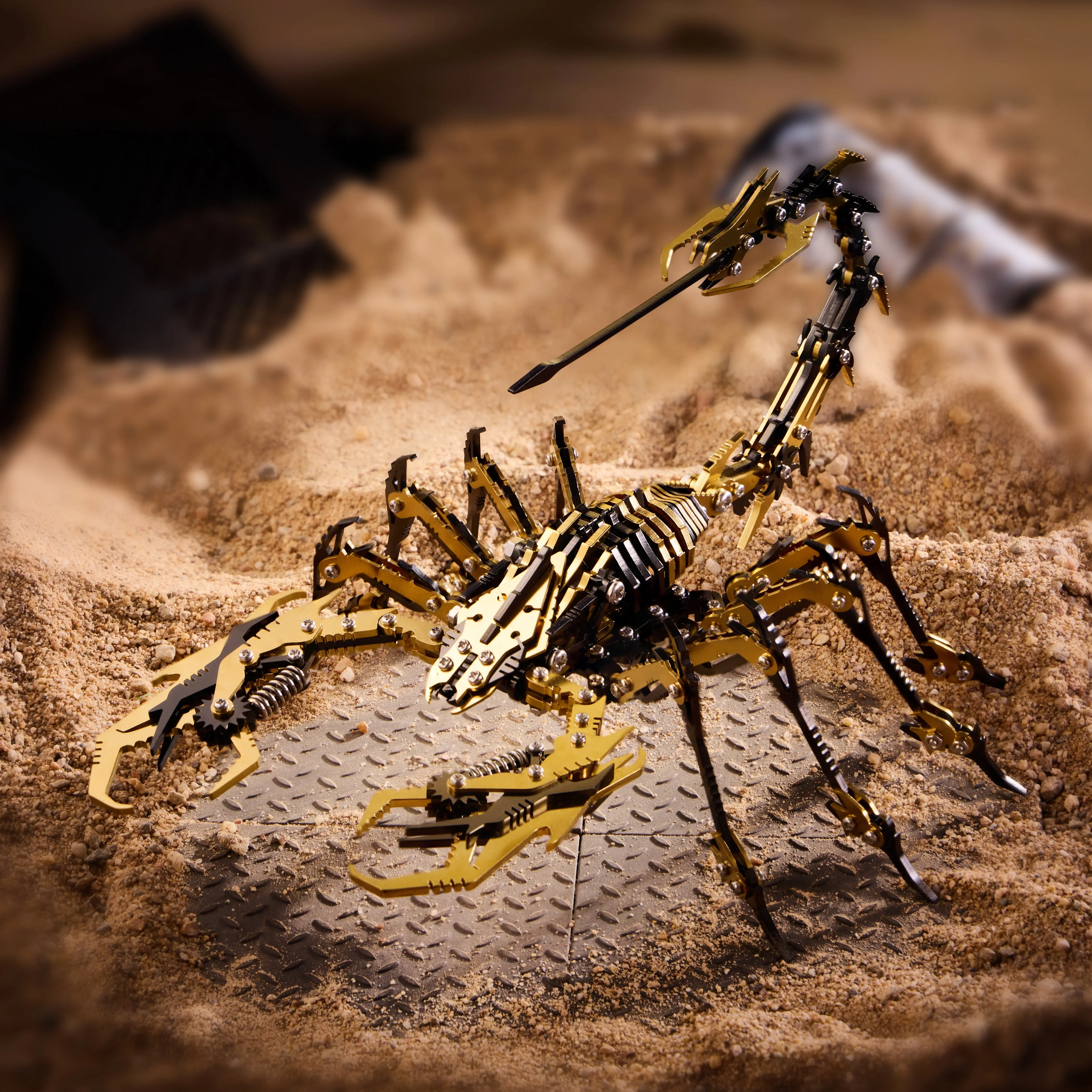 3D Metal Scorpion Puzzle Craft Kit - 400-Piece Electroplating Assembly Model, STEM Educational DIY Toy with Included Tools, 4-Hour Build Time, Ideal Back to School/Father’s Day Gift for Teens & House Decoration, Family Game Night